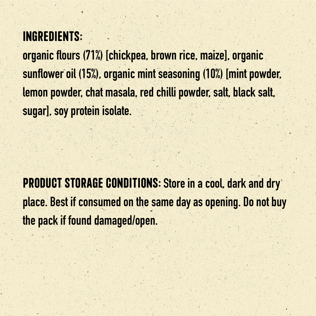 Popeas Spicy Mint Ingredints