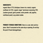 Popeas Vegan Parmesan Ingredients