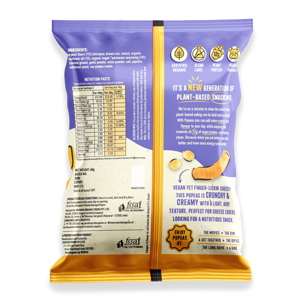 Popeas Vegan Parmesan Product Description